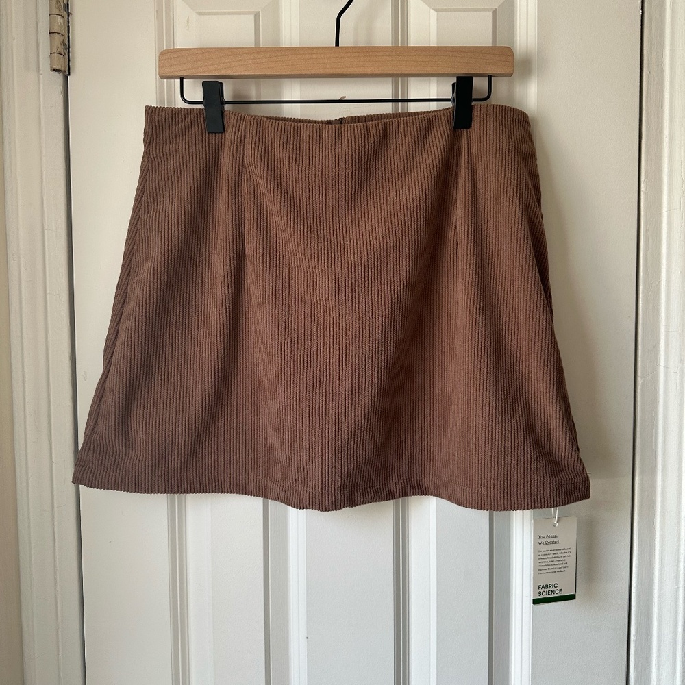 Halara High Waisted 2-in-1 A Line Mini Corduroy Skirt - NWT